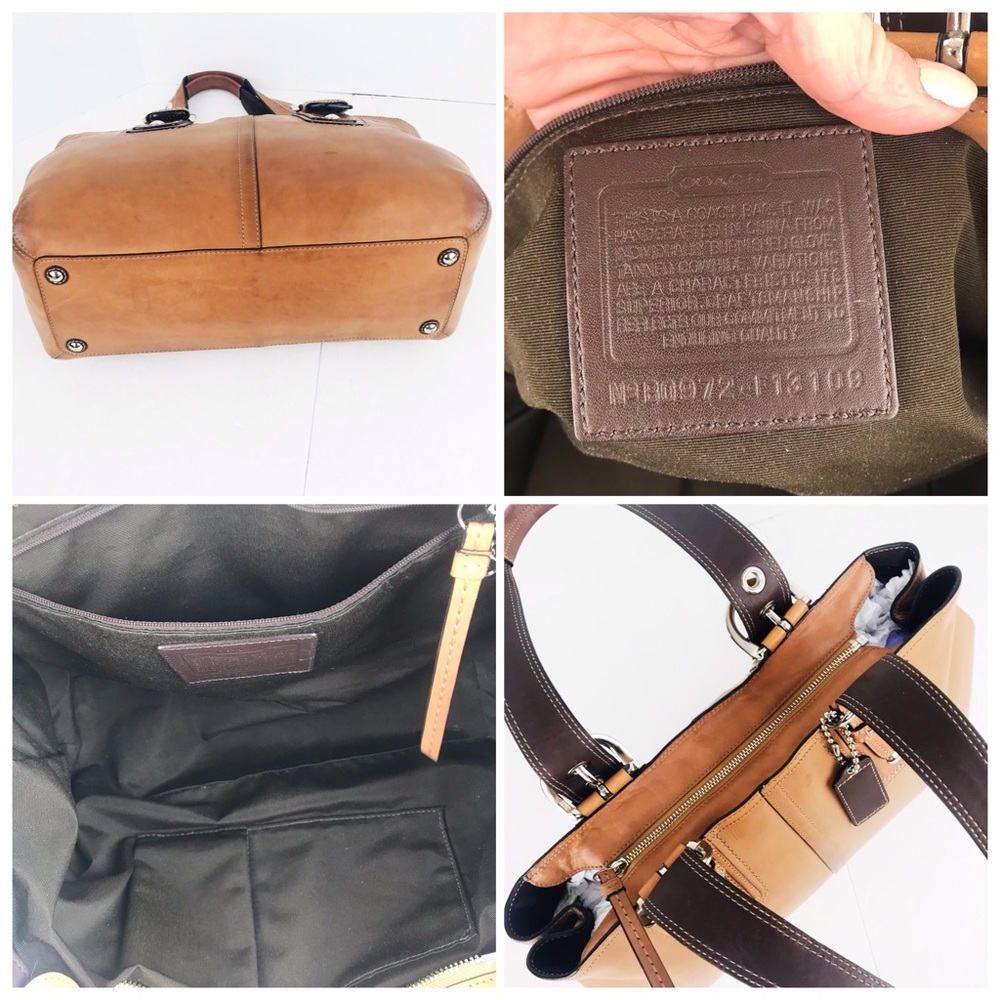 Coach Burnished Tan Leather Soho Satchel Tote Bag - Picture 1 of 8